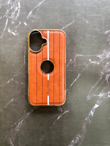 PULOKA LEATHER LOGO CUT CASE 16