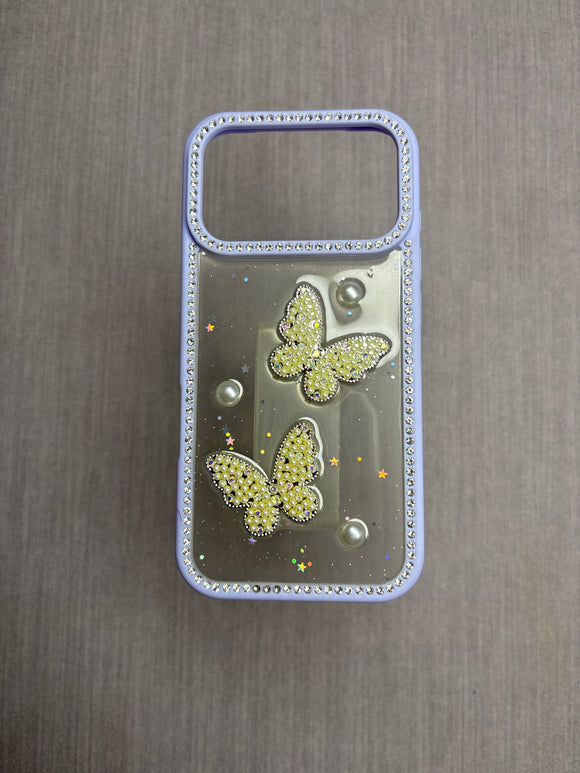 PURPLE BUTTERFLY CASE 17 pro