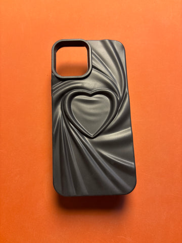 BLACK HEART SHAPED CASE