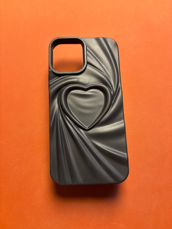 BLACK HEART SHAPED CASE