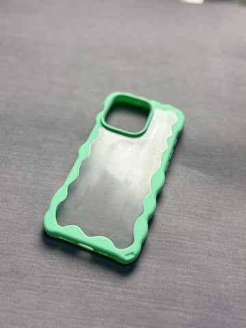 Wavy Transparent Green Case