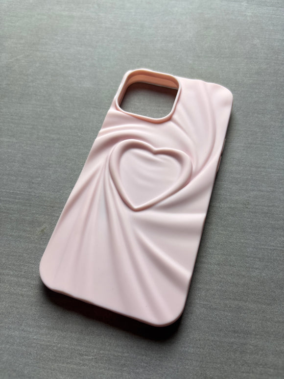 BABY PINK HEART SHAPED CASE