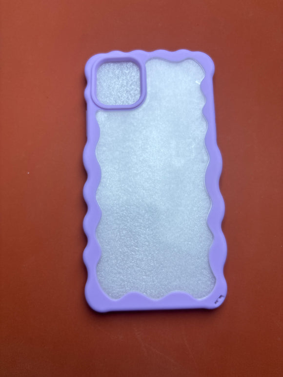 PURPLE WAVY TRANSPARENT CASE 11 pm