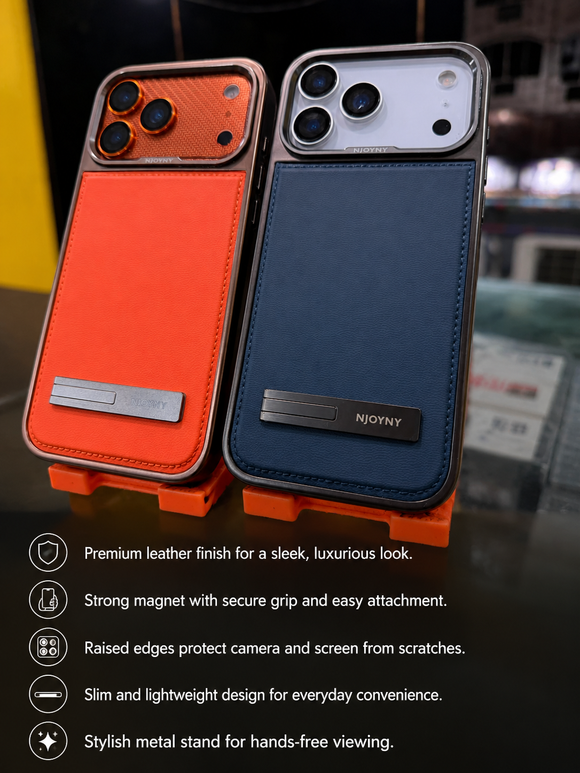 NY LEATHER WITH STAND CASE