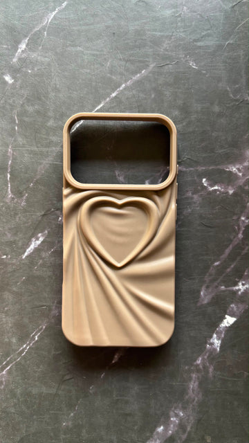 BROWN HEART SHAPED CASE