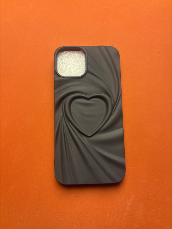 BLACK HEART SHAPED CASE 13/14