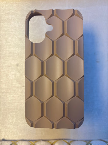 Hexagon case iPhone 16 
brown