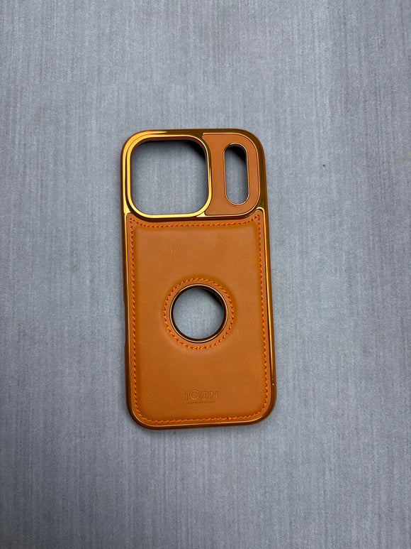 LEATHER ORANGE CASE 17 pro