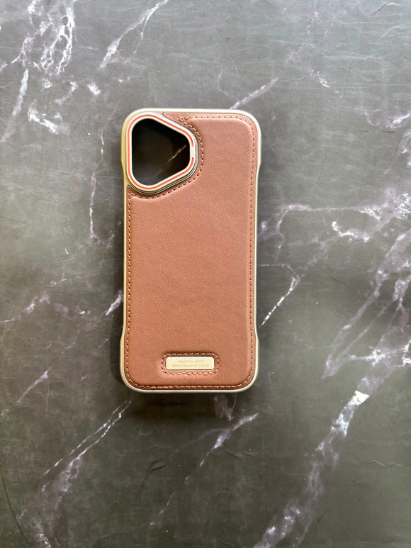 Leather side metal Case 16