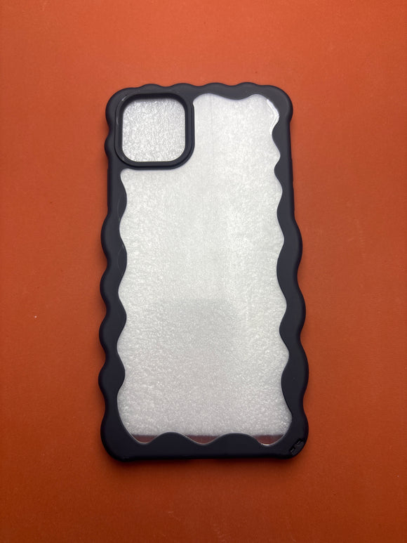 Wavy Black Transparent Case 11pm
