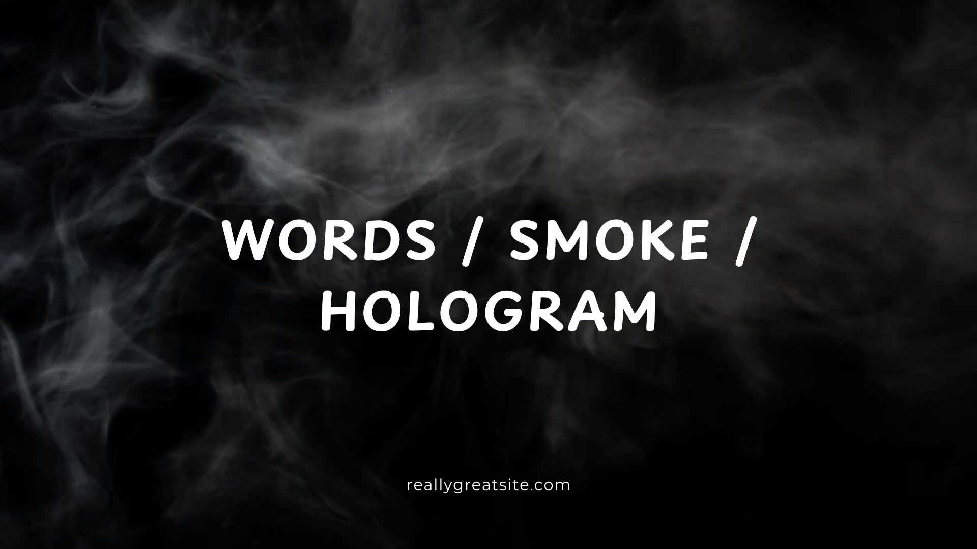 Black elegant clean smoke motivational quote video