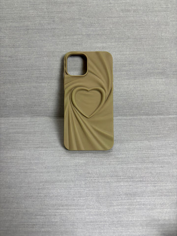 BRWON HEART SHAPED CASE