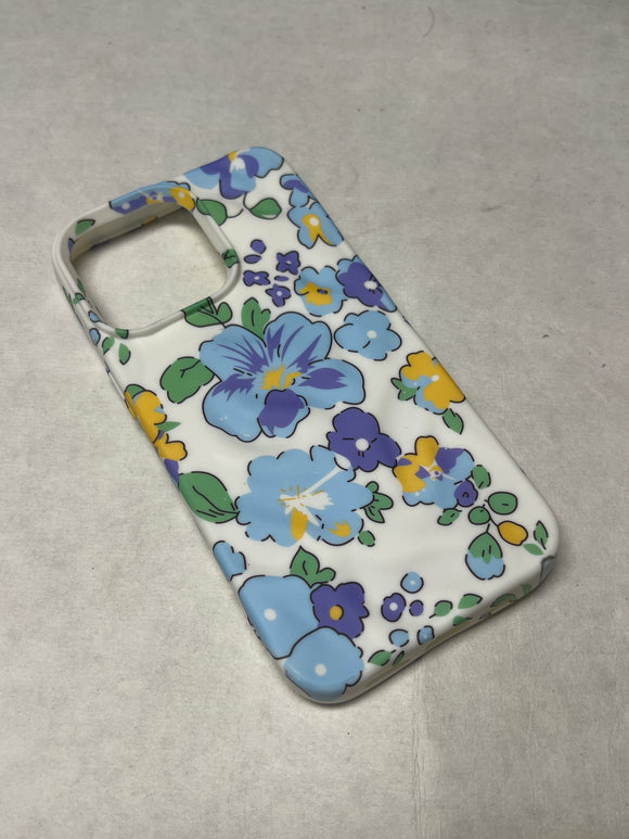 WHITE & BLUE FLOWERS CASE 13 pro