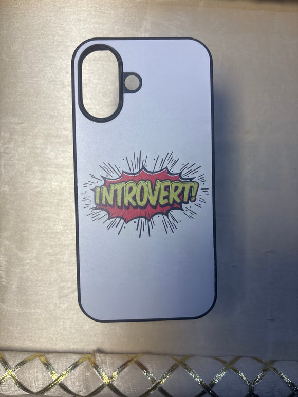 INTROVERT  PRINTED CASE iPhone 16