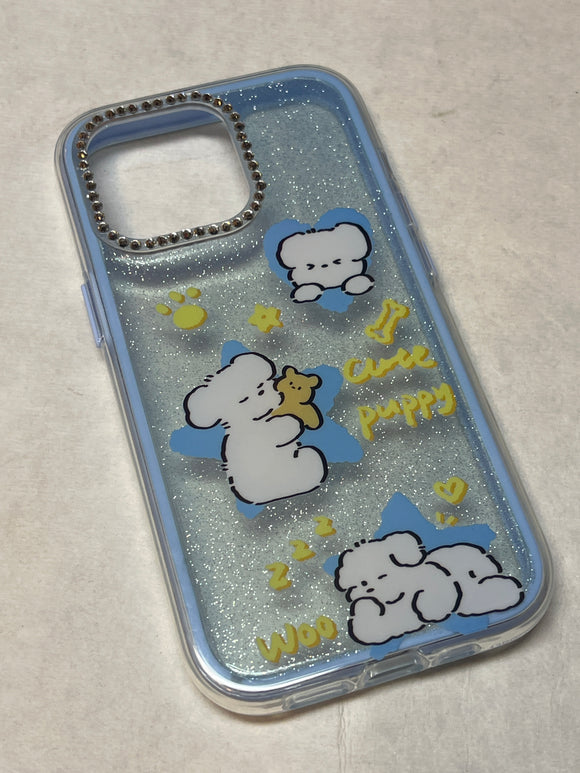 CUTE PUPY LITE BLUE STONE CASE 13 pro