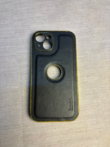 LOGO CUT LEATHER FINISHED CASE