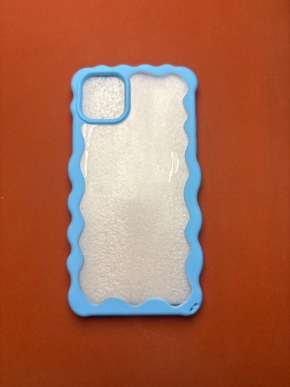 BLUE WAVY TRANSPARENT CASE 11 pm