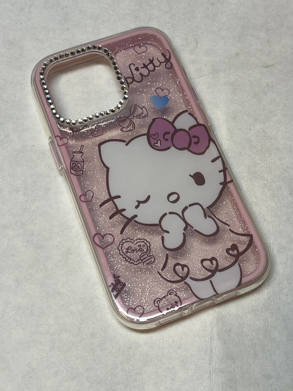 KITTY PINK STONE CASE 13 pro