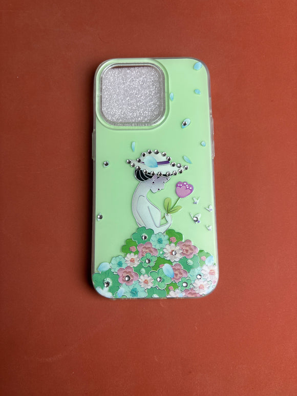 Green Stone Case 14 pro
