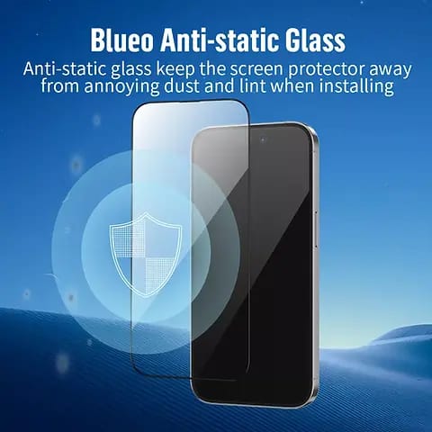 Blueo Anti Static HD Clear Tempered Glass