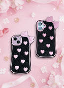 BLACK & PINK HEART BOW CASE-1